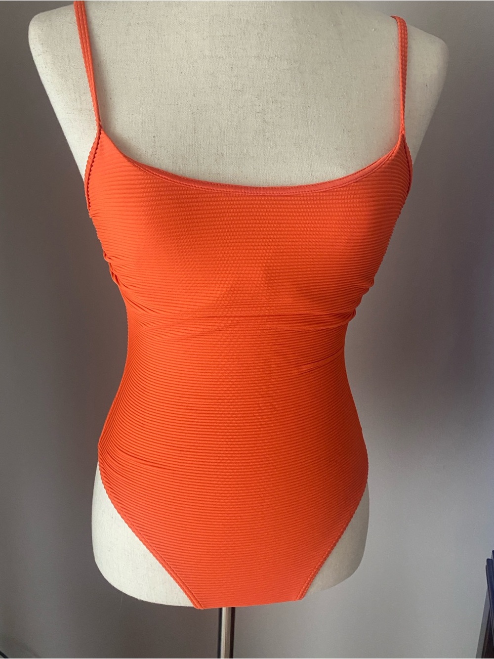 Billabong Vibrant Orange Ribbed Top
